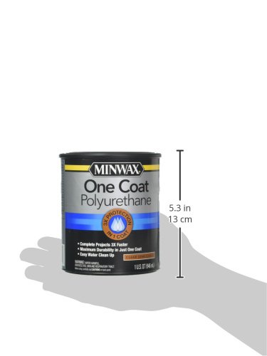 Minwax 356150000 One Coat Polyurethane Protective Wood Finish, Clear Semi-Gloss, Quart - Image 8