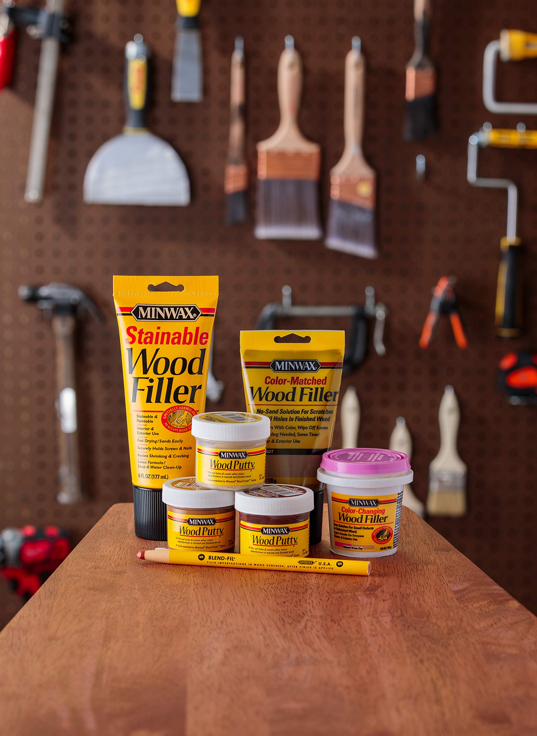 Minwax Color-Matched Wood Filler, White, 6 oz - Image 9