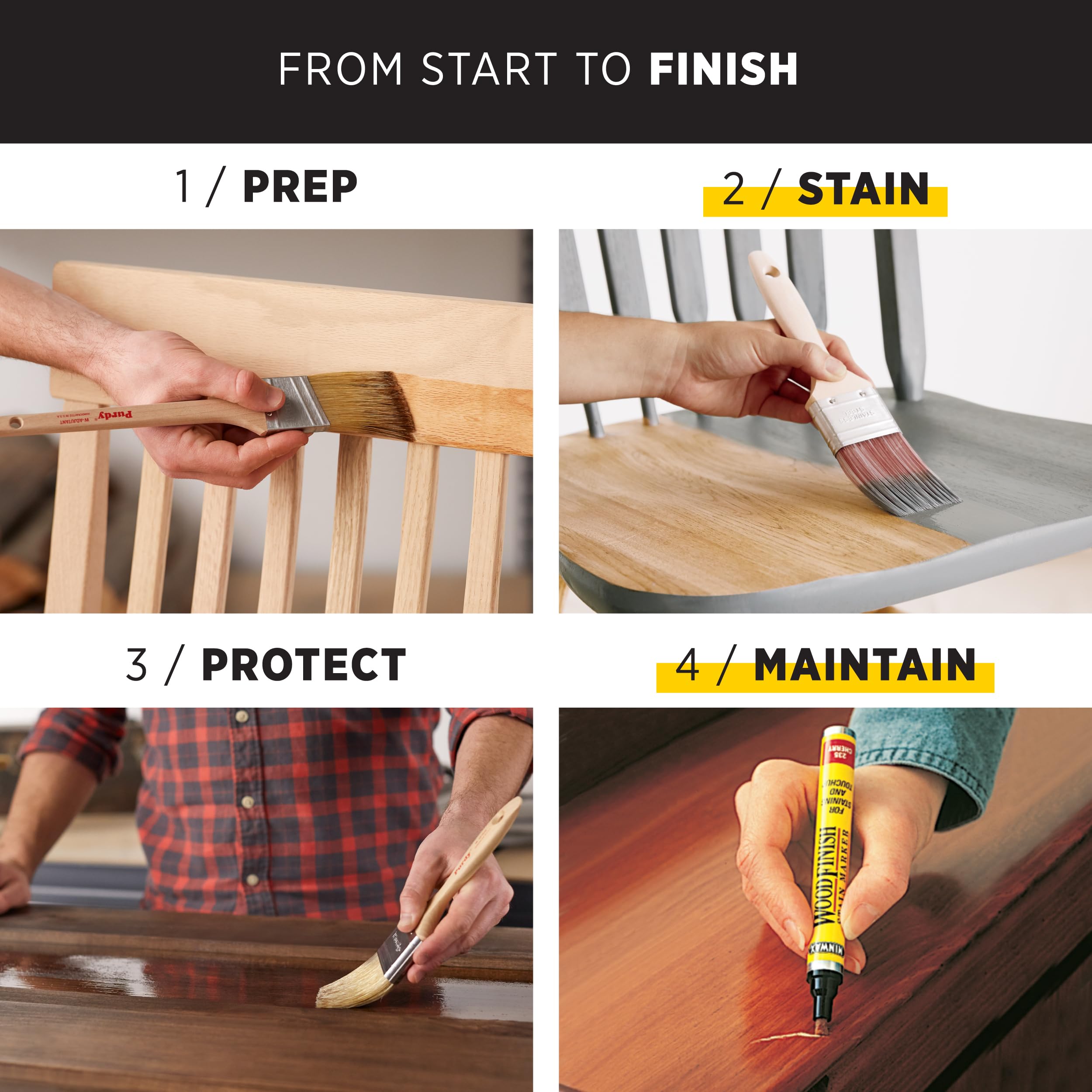 Minwax® Wood Finish™, Phantom Gray, 1/2 Pint - Image 5